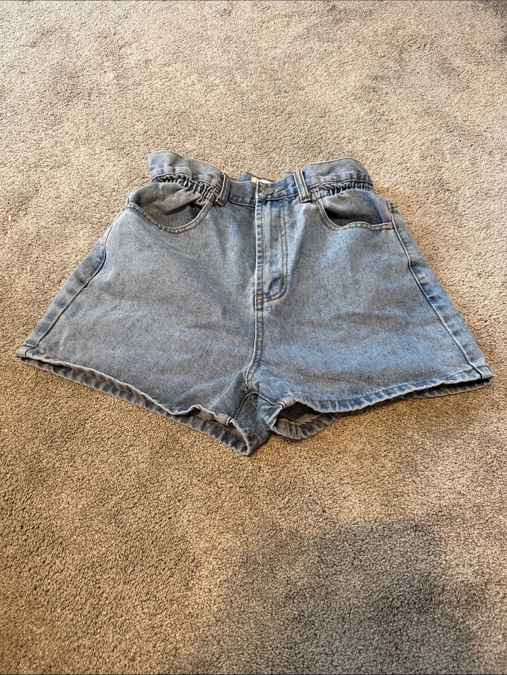 Insane Gene High-Waist Light Blue Denim Shorts for Women
